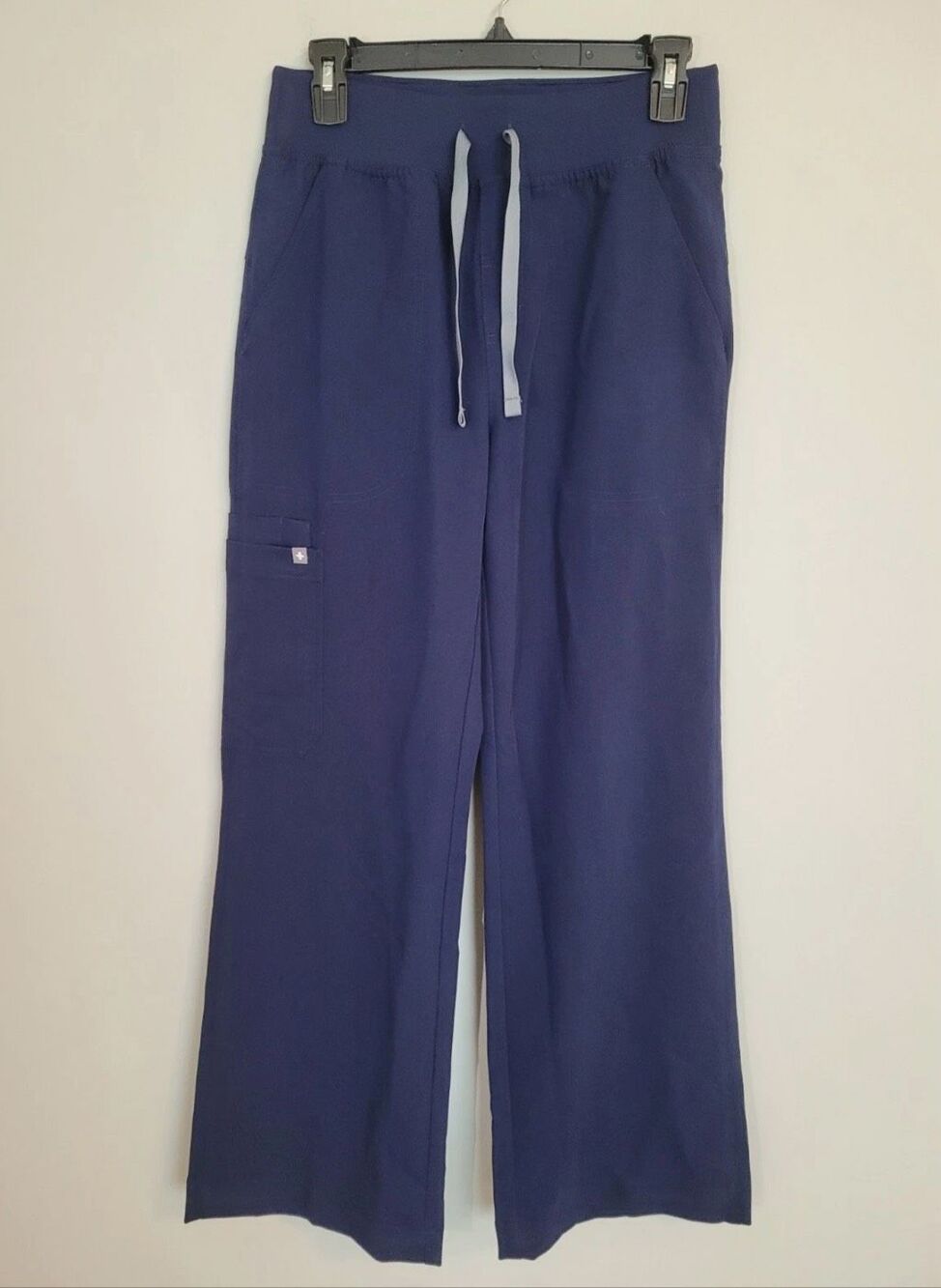 Figs NEW Size Lg Petite Navy blue Isabel High-Rise Wide-Leg Scrub Pants 1003117P